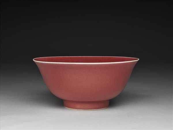 霽紅釉碗