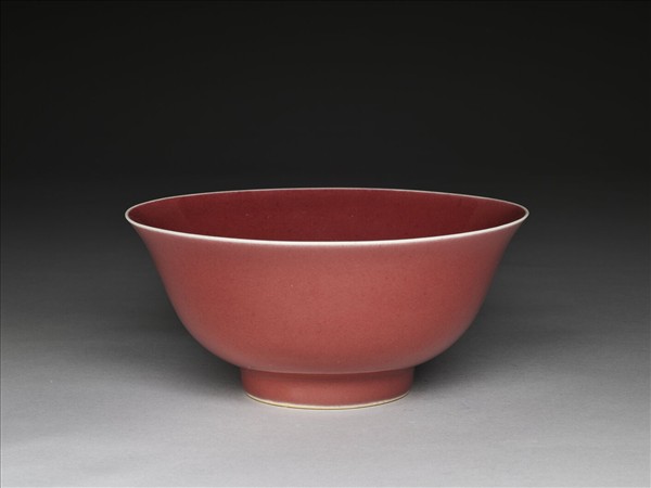 霽紅釉碗