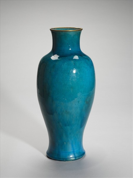 孔雀綠釉瓶