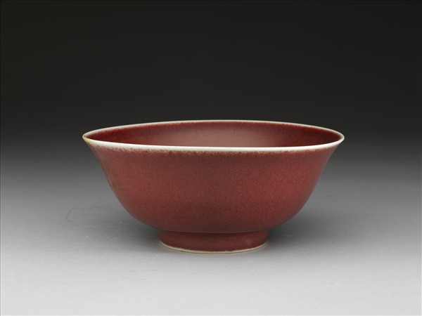 霽紅釉碗