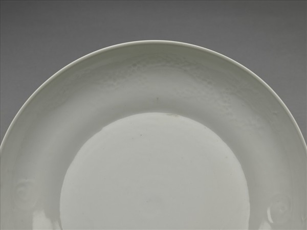 甜白釉雙龍紋盤