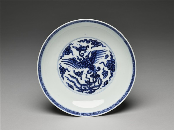 青花鳳凰紋盤