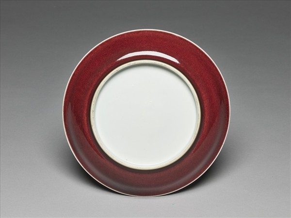 紅釉盤