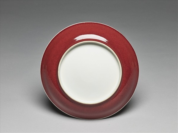 紅釉盤