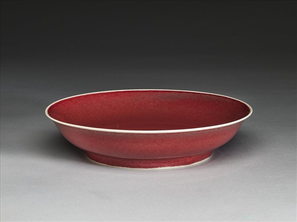紅釉盤