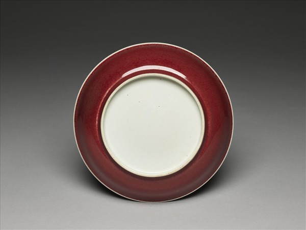 紅釉盤