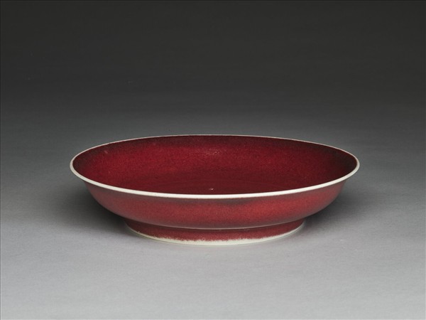 紅釉盤