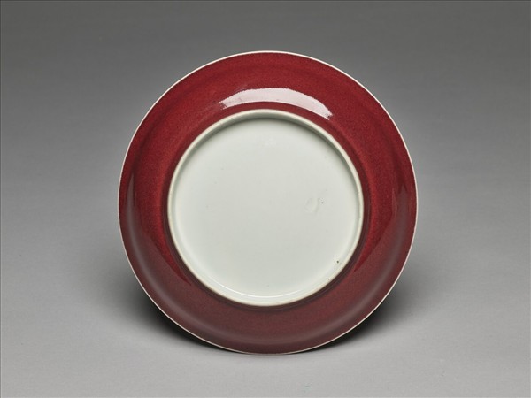 紅釉盤