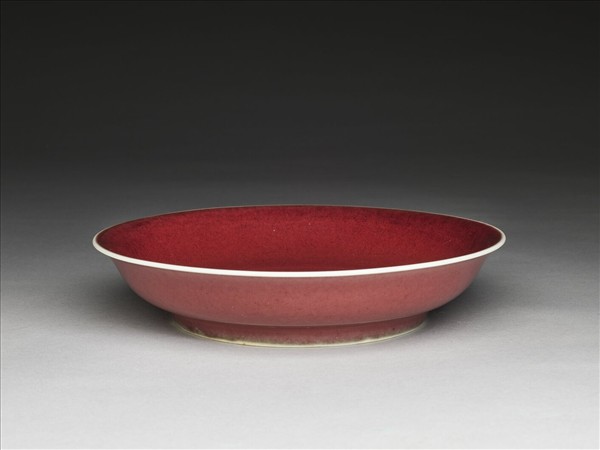 紅釉盤