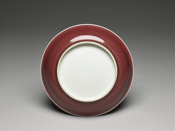 紅釉盤