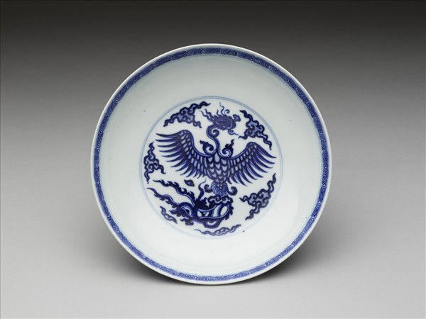 青花鳳凰紋盤