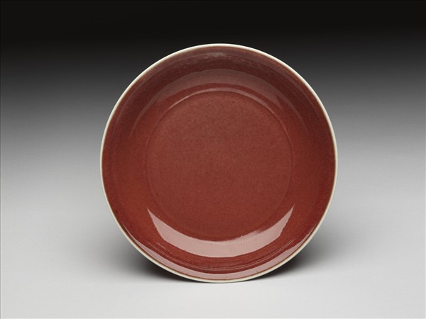紅釉盤