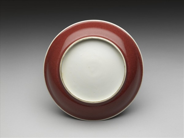 紅釉盤