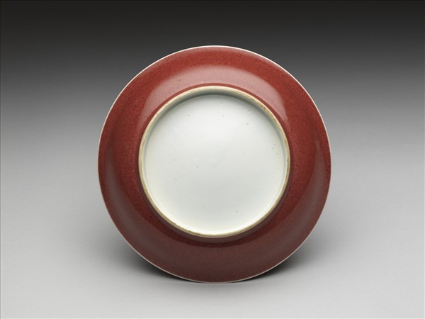 紅釉盤