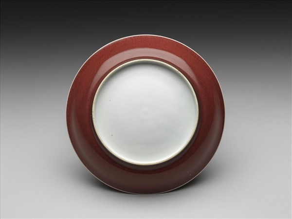紅釉盤