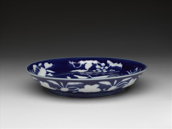 霽青釉花果紋盤