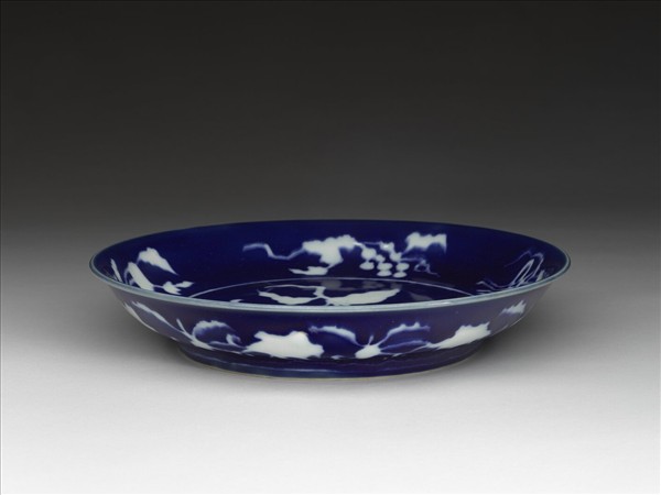 霽青釉花果紋盤