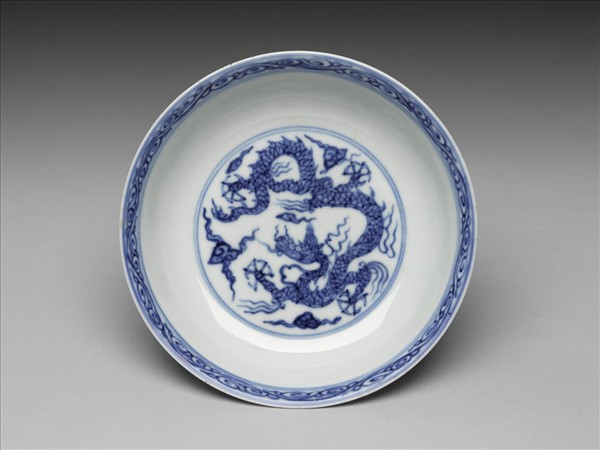 青花六龍紋盤