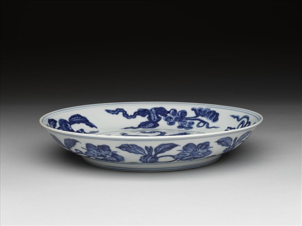 青花花果紋盤