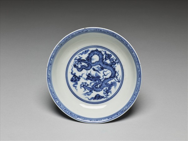 青花六龍紋盤