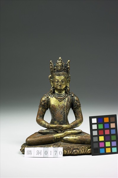 青銅鎏金阿彌陀佛坐像- 故宮