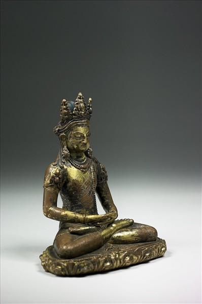 青銅鎏金阿彌陀佛坐像