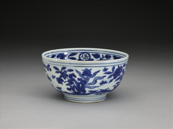 青花四季花卉碗