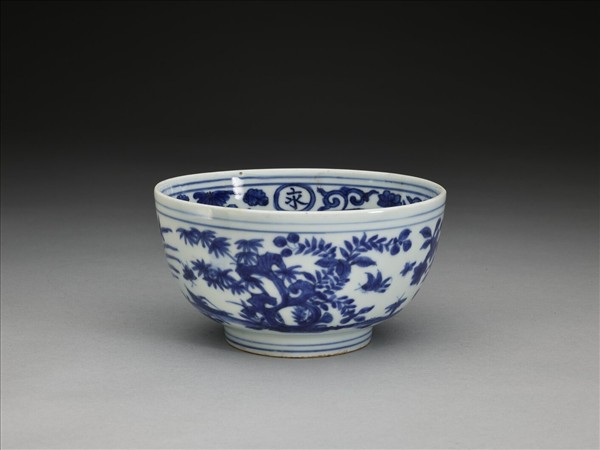 青花四季花卉碗