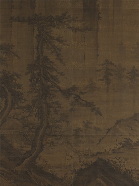 宋人山齋邀客圖　軸