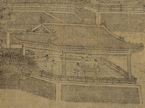 宋人布畫山水　軸