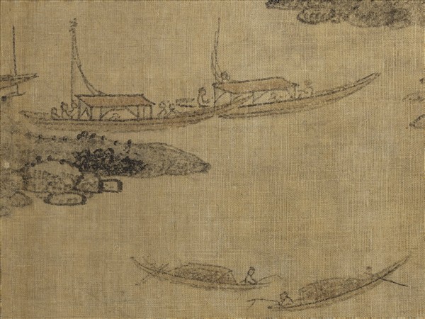 宋人布畫山水　軸