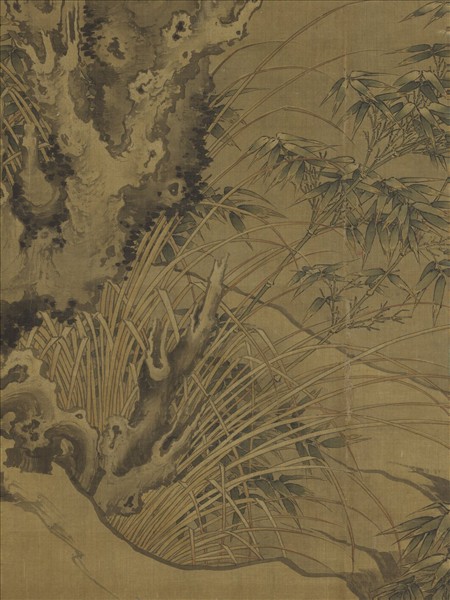 元人古木寒鴉圖　軸