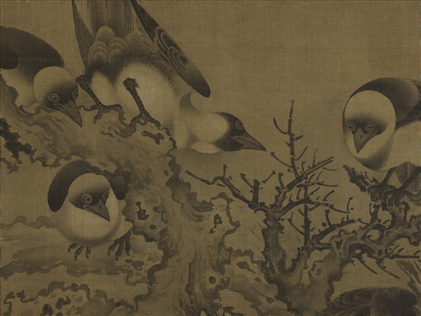 元人古木寒鴉圖　軸