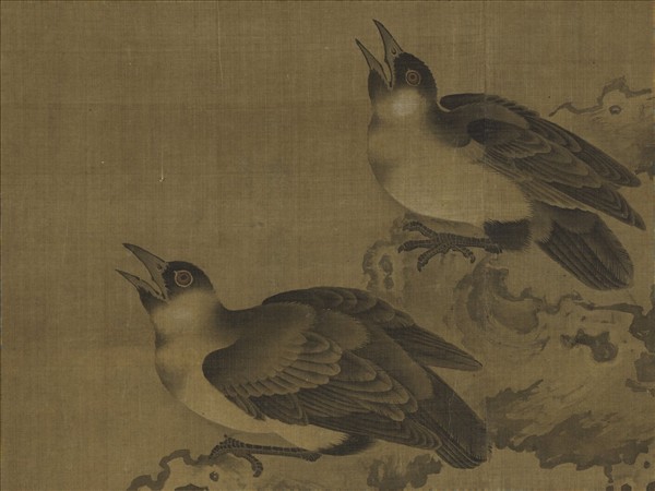 元人古木寒鴉圖　軸