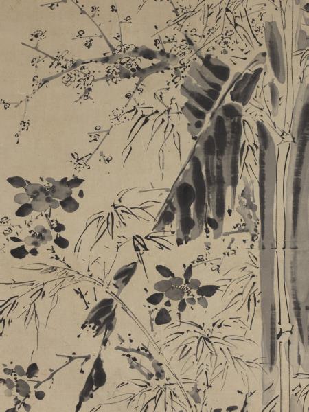 明徐渭花竹　軸