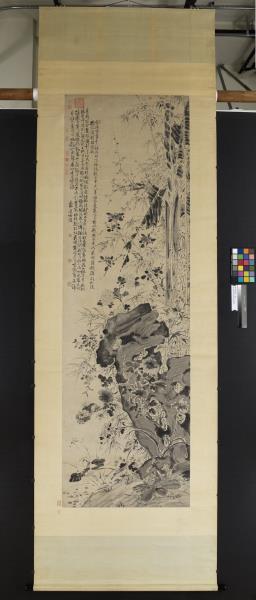 明徐渭花竹　軸