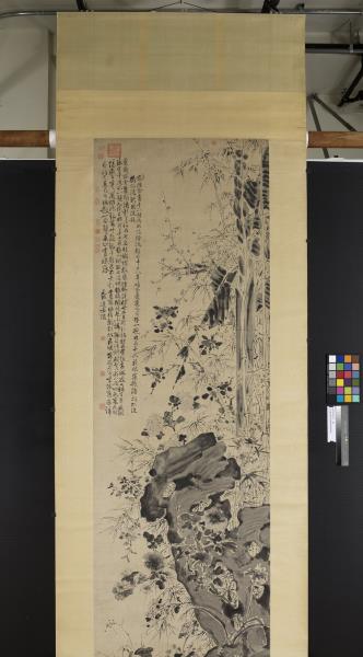 明徐渭花竹　軸