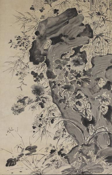 明徐渭花竹　軸