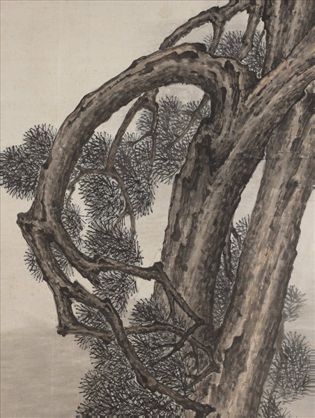 清陸𤾡長松圖　軸