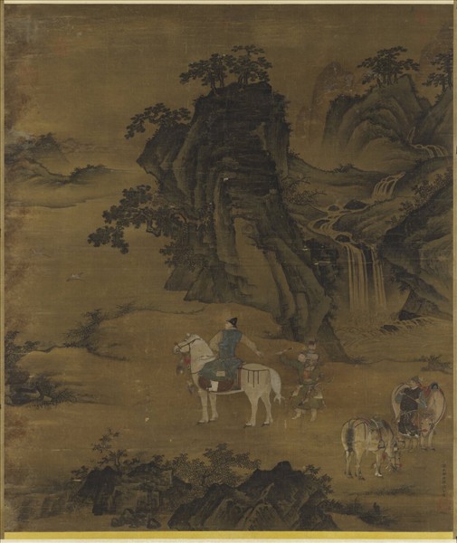 明周全射雉圖　軸