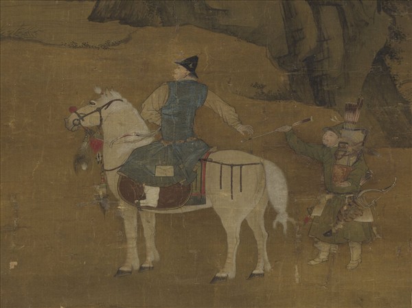 明周全射雉圖　軸