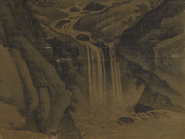 明周全射雉圖　軸