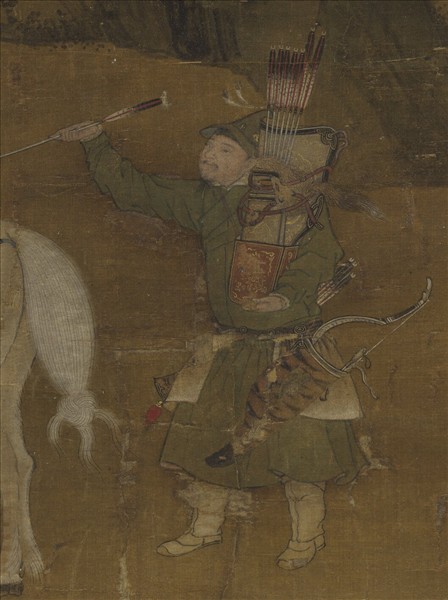 明周全射雉圖　軸