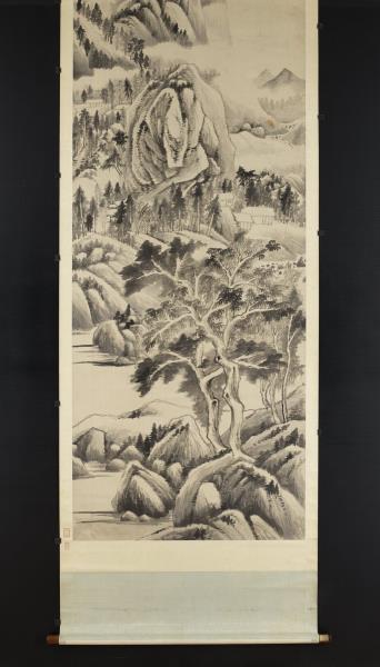 明董其昌夏木垂陰圖　軸