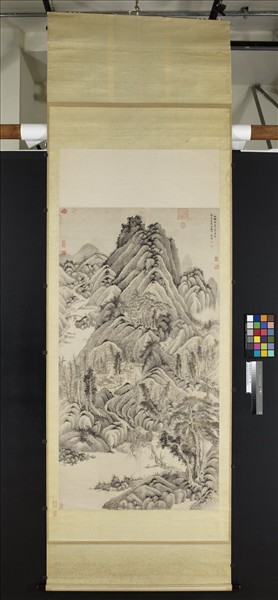 清吳歷倣吳鎮山水　軸