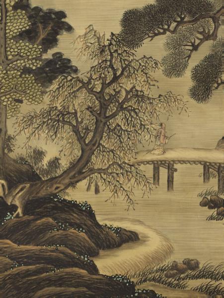 清高其佩山水　軸