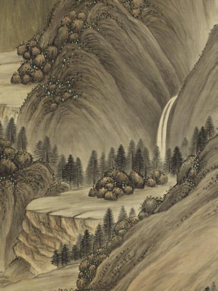 清高其佩山水　軸