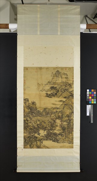 清孫祜秋山樓閣　軸