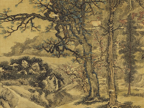 清孫祜秋山樓閣　軸