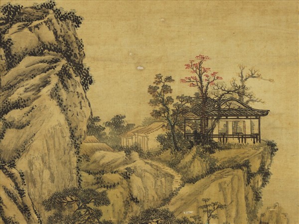 清孫祜秋山樓閣　軸